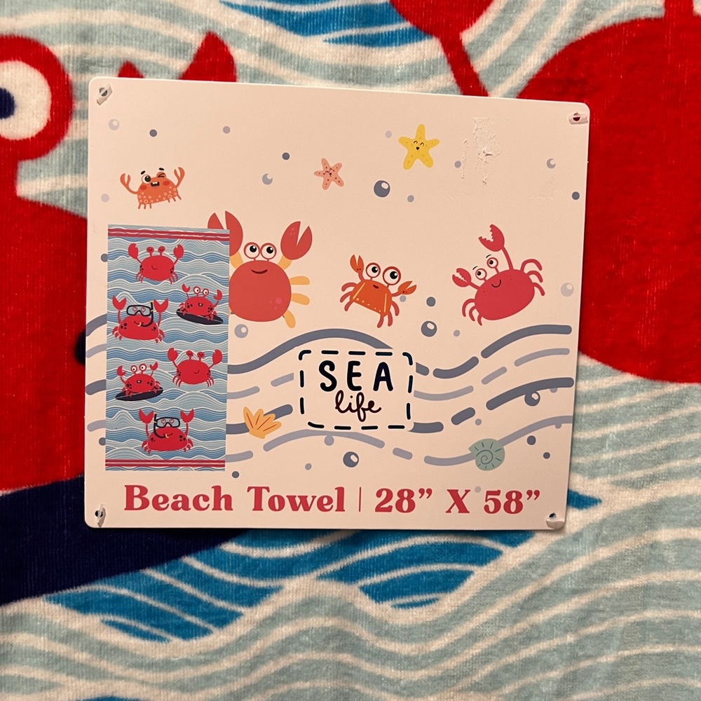 Crabby Beach Towel